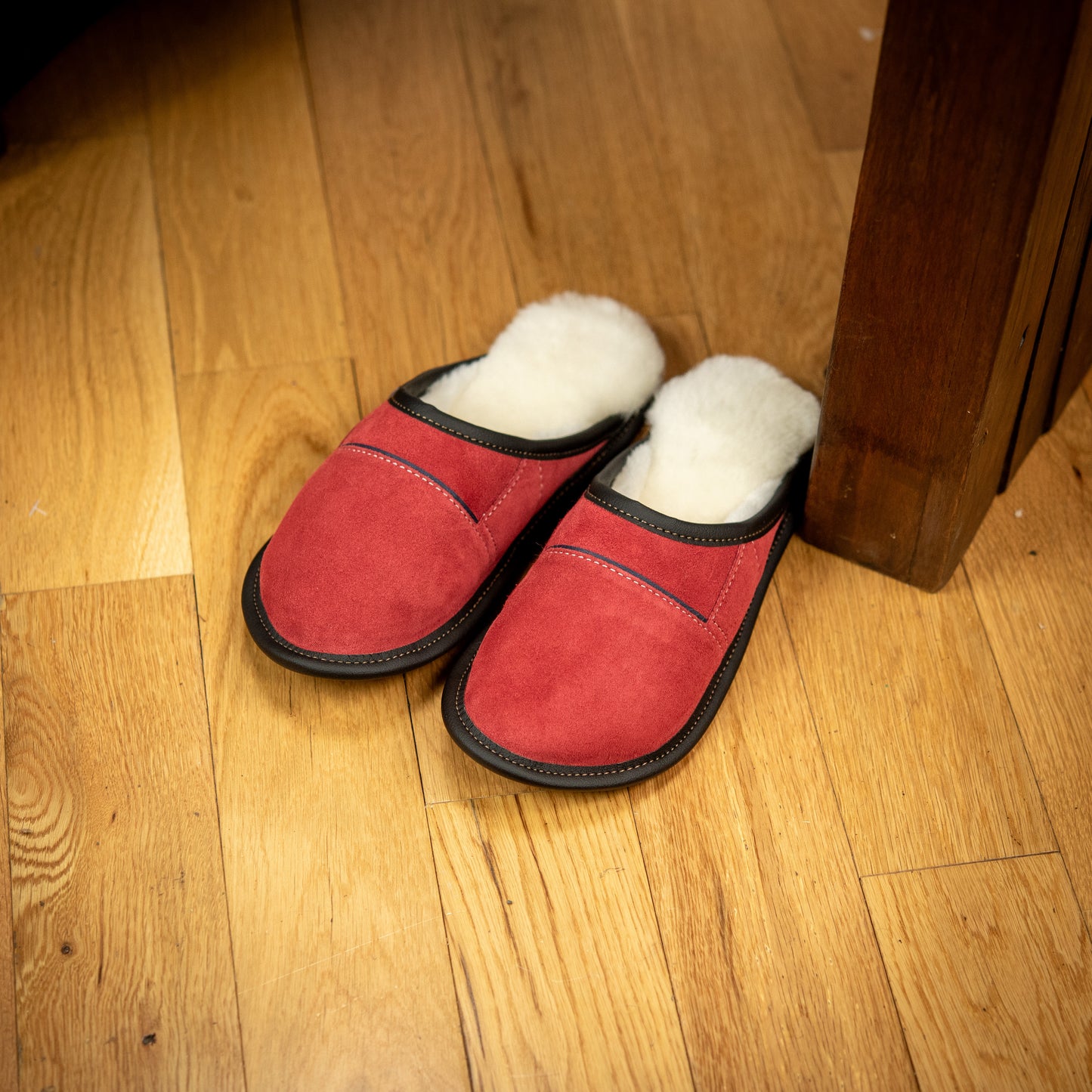 Two-Tone All Purpose Sheepskin Mule Slippers for Women