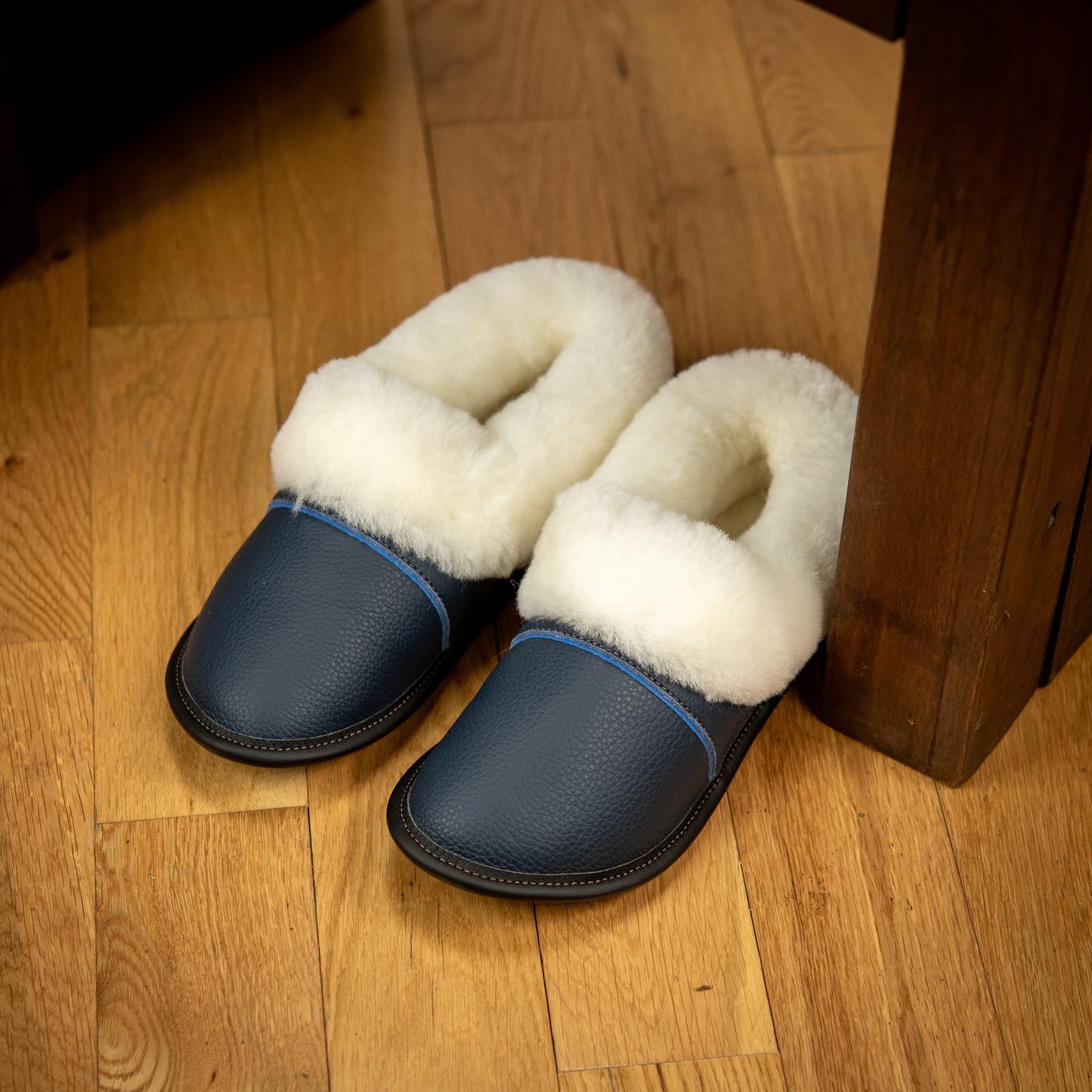 Leather Lazybone Sheepskin Slippers for Women