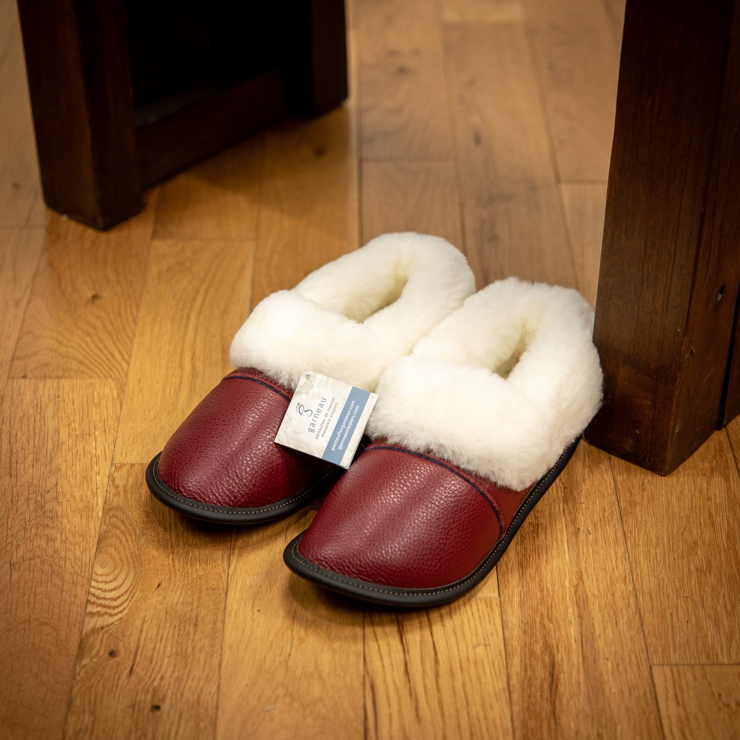 Leather Lazybone Sheepskin Slippers for Women