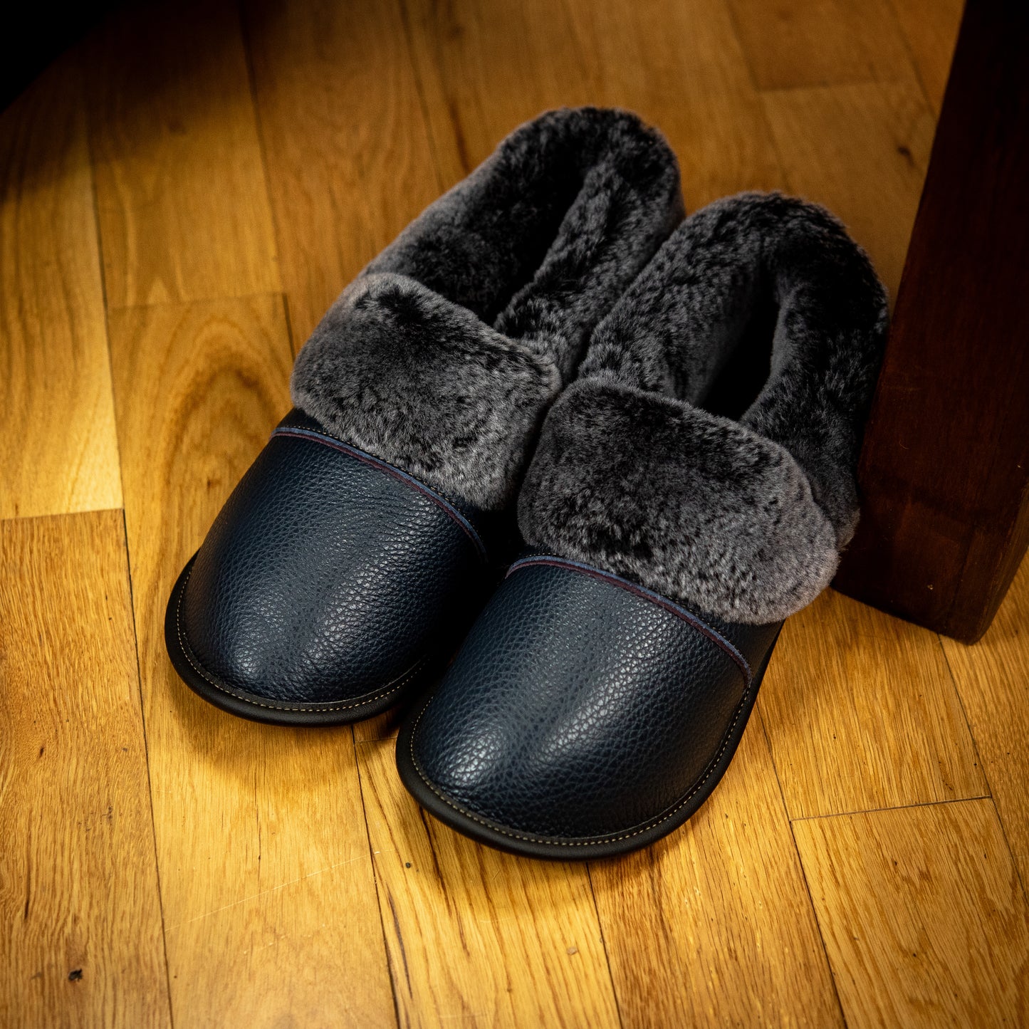 Leather Lazybone Sheepskin Slippers for Men