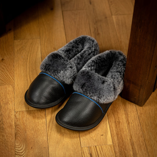Leather Lazybone Sheepskin Slippers for Men