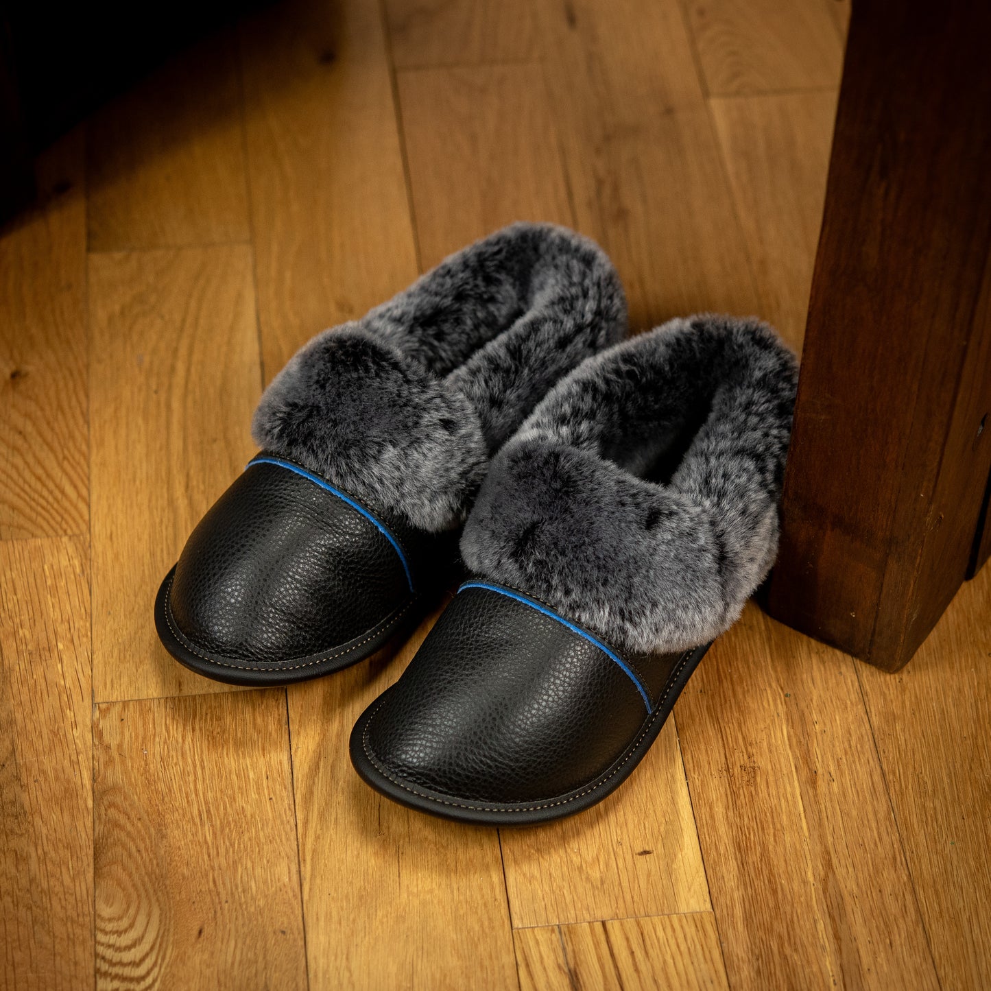 Leather Lazybone Sheepskin Slippers for Women