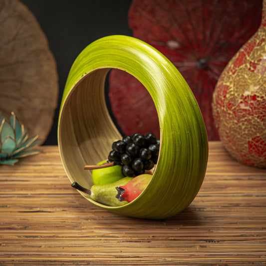 Bamboo Handle Fruit Bowl