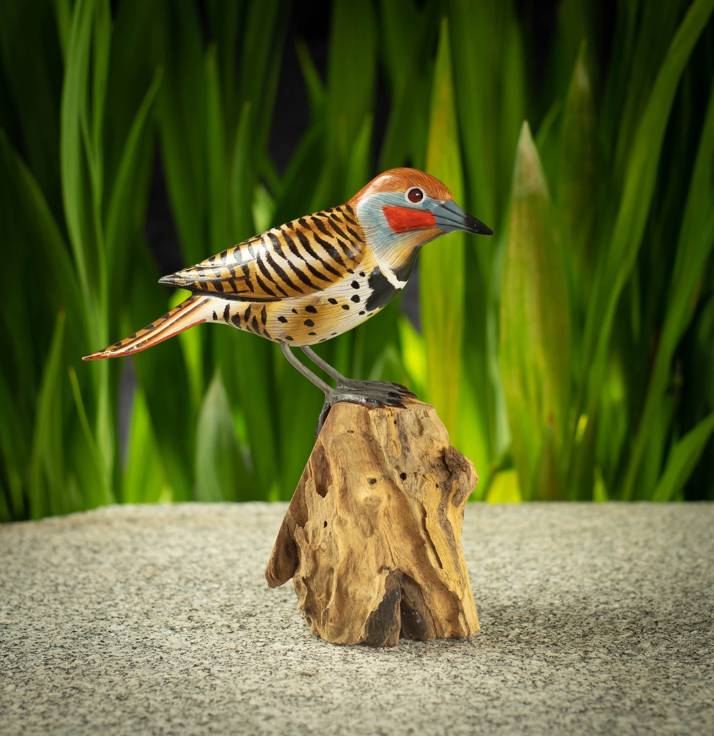 Hand Made Hand Painted Wooden Sculpture of a Northern Flicker
